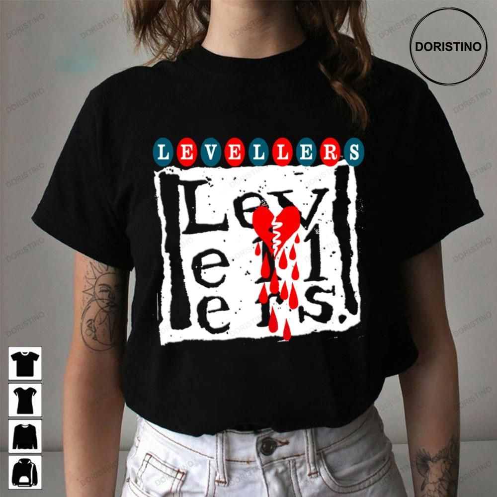 Red Broken Heart The Levellers Limited Edition T-shirts